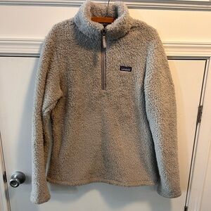Patagonia Cream Fleece Half-Zip Hoodie